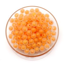 Conta Plástica Fosca com Miolo / Bola 8mm - (10 gramas)