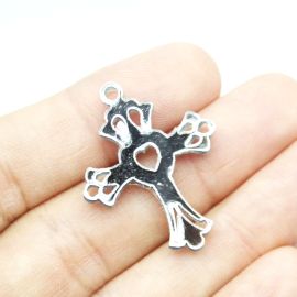 Crucifixo de Acrílico Espelhado / 30x24mm - (Unidade)