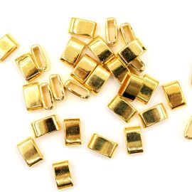 Entremeio de Plático ABS / 8x6mm (10 Gramas) - Dourado