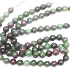 Fio de Pedra Natural / 8mm - Bola - (Aprox.: 45 unidades) - Verde