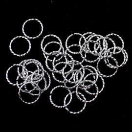 Argola de Alumínio 2cm/Torcida (20 Gramas)-Níquel