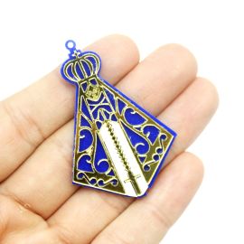 Pingente de Acrílico / 52x35mm - Nossa Senhora Aparecida (UNIDADE)