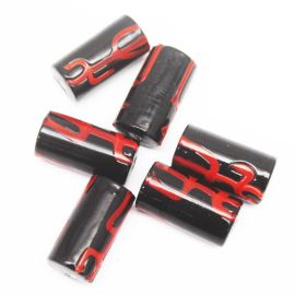 Entremeio de Murano / 25x13mm - Firma Exú (Unidade) - Preto