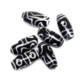 Entremeio de Murano / 29x13mm - Firma Orixá (Unidade) - Preto