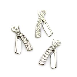 Pingente de Metal / 25x15mm - Afro Religioso - Navalha (unidade) - Níquel