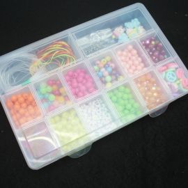Maleta / Kit para Montagem de Bijouterias / (14x22,5cm) - 14 Divisórias