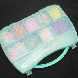 Maleta / Kit para Montagem de Bijouterias / (14,5x19cm) - 10 Divisórias - Verde