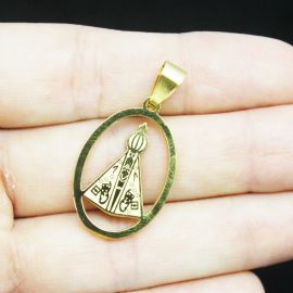 Pingente de Aço Inoxidável / 22x19mm - Nossa Senhora Aparecida (Unidade)