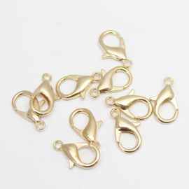 Fecho de Metal / 16mm - Lagosta - Dourado Importado (10 unidades)