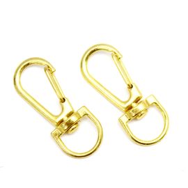 Fecho Mosquetão de Metal / 35x14mm - (unidade)-Dourado