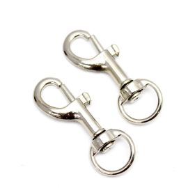 Fecho Mosquetão de Metal / 46x17mm - (unidade) - Níquel