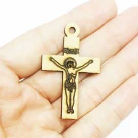 Crucifixo em MDF / 48x30mm - com o Cristo (Unidade)