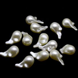 Conta Plástica Perolada / 28x16mm - Lágrima (10 gramas)