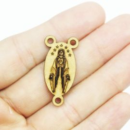 Salve Rainha em MDF / 31x15mm - Nossa Senhora das Graças (Unidade)