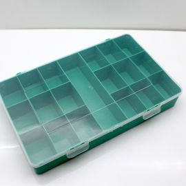 Estojo Plástico Retangular / 18,50×30cm - 19 Divisórias (unid.)