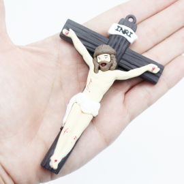 Pingente Emborrachado / Jesus Crucificado - 11x6,7cm (Unidade)