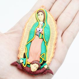 Pingente Emborrachado / Nossa Senhora de Guadalupe 9x4,4cm (Unidade)