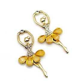 Aplique de Matal com Strass / 56x27mm - Bailarina (unid.)