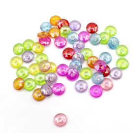 Mix Multicolorido / 12mm - Transparente Irisado - Disco (20 gramas)