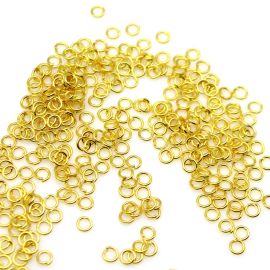 Argola de Metal Importada / 4mm (50 gramas)-Dourado-4mm