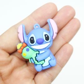Pingente Emborrachado / 43x39mm - Stitch 01 (Unidade)