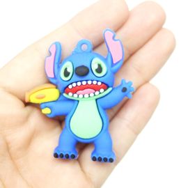 Pingente Emborrachado / 55x46mm - Stitch 03 (Unidade)