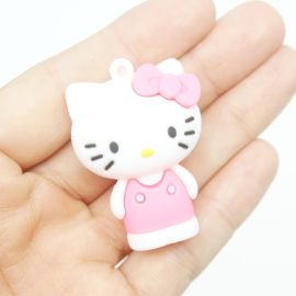 Pingente Emborrachado / 46x32mm - Hello Kitty 03 (Unidade)