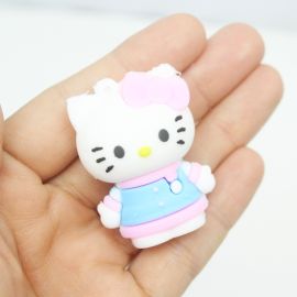 Pingente Emborrachado / 43x32mm - Hello Kitty 06 (Unidade)