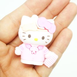 Pingente Emborrachado / 43x32mm - Hello Kitty 05 (Unidade)