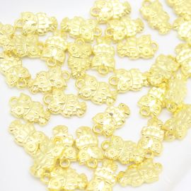Pingente de Plástico ABS / 20x11mm - Coruja (10 gramas) - Dourado