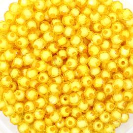 Bola Plástica 10mm / Facetada - Transparente com Miolo Branco (10 gramas)