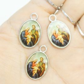 Medalha / 20x16mm - Sagrada Família (Unidade) - Níquel