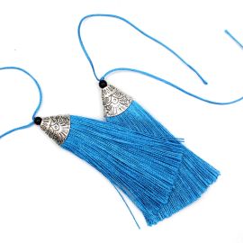 Tassel Linha de Seda / 8cm - Tulipa  Níquel (Unid.)