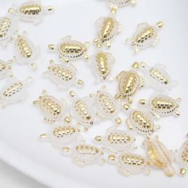 Conta de Plástico ABS / 20x14mm - Tartaruga (10 gramas) - Transparente