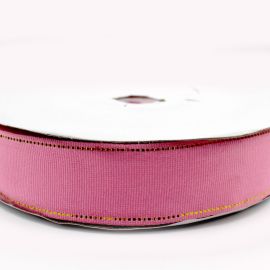 Fita de Gorgorão N°09 / 38mm - Pespontada com Dourado (1 metro)