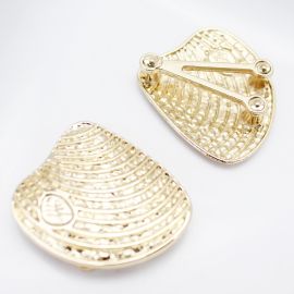 Entremeio de Passador / 37x42mm - Concha (unidade) - Dourado 