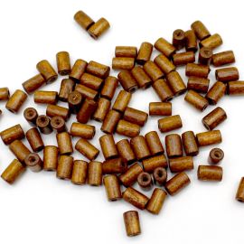 Conta de Madeira / 10x6mm - Caninho (10 gramas)