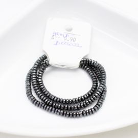 Pedra de Hematita / 4mm - Disquinho (1 FIO)