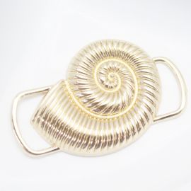 Entremeio de Metal / 80x55mm - Caramujo (unidade) - Dourado 