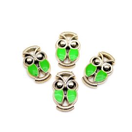 Aplique de ABS Resinado / 2X15mm - Coruja - Dourado (unidade)