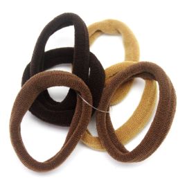 Liga para Cabelo / (6 Unidades) - Tons de Marrom