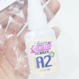 Cola ACRILEX / Adesivo Instantânea / 20g - A2 Média Viscosidade 