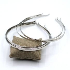 Tiara de Metal / 5mm - Achatada (12 UNIDADES) - Níquel