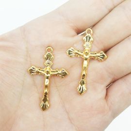 Crucifixo de Metal / 38x23mm - Com Cristo (unidade)
