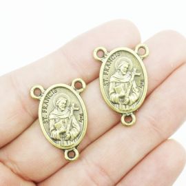 Salve Rainha de Metal / 26x18mm - São Francisco (Unidade)