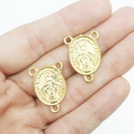 Salve Rainha de Metal / 25x18mm - Nossa Senhora das Graças (unidade)