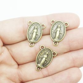 Salve Rainha de Metal / 20x14mm - N. Senhora das Graças (Unidade) 