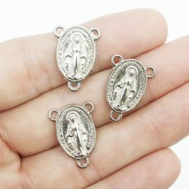 Salve Rainha de Metal / 20x14mm - N. Senhora das Graças (Unidade) -Níquel