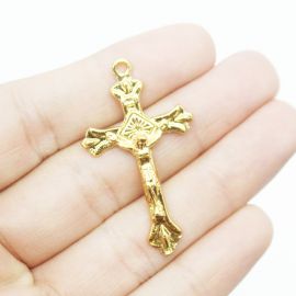Crucifixo de Metal / 42x24mm - Cristo (Unidade)