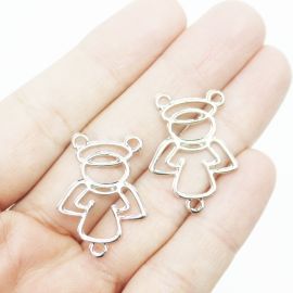 Salve Rainha de Metal / 28x21mm - Anjo (unidade)
